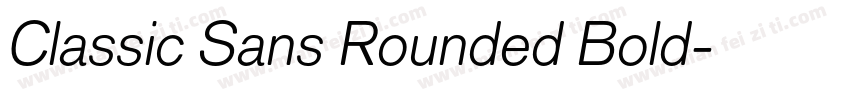 Classic Sans Rounded Bold字体转换